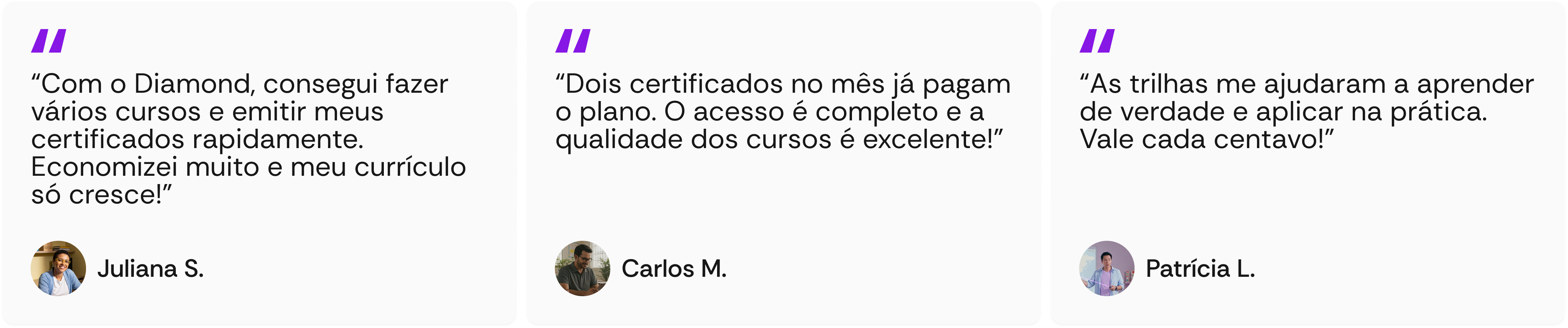 Depoimento de aluno Diamond
