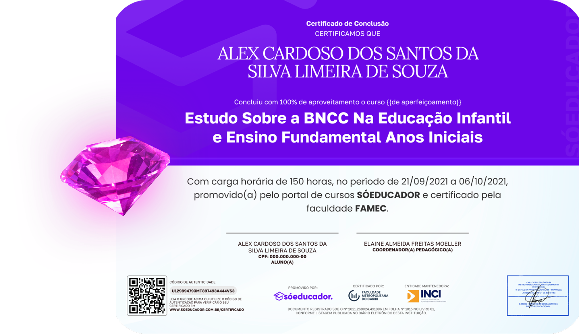 Certificado Diamond